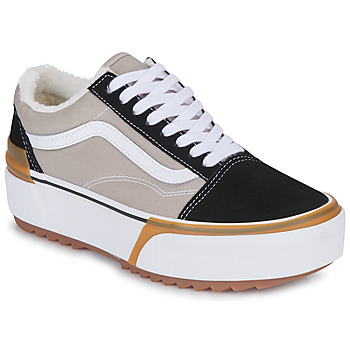 Παπούτσια Γυναίκα Χαμηλά Sneakers Vans OLD SKOOL STACKED SHERPA Black / Άσπρο / Grey