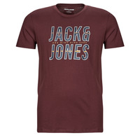Υφασμάτινα Άνδρας T-shirt με κοντά μανίκια Jack & Jones JJXILO TEE SS CREW NECK Bordeaux