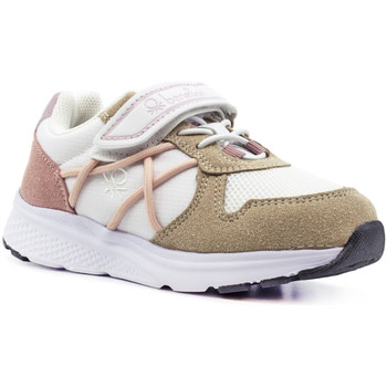 Παπούτσια Κορίτσι Sneakers Benetton Ascent Mx Velcro Chiffon Sneakers (BTK217303 8060) Λευκό|Μπεζ
