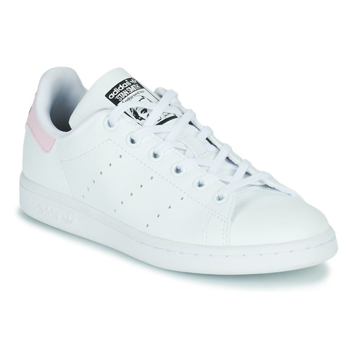 Παπούτσια Κορίτσι Χαμηλά Sneakers adidas Originals STAN SMITH J Άσπρο / Ροζ