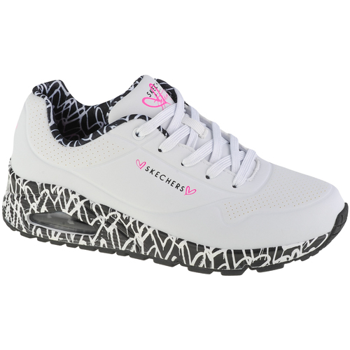 Παπούτσια Γυναίκα Χαμηλά Sneakers Skechers Uno-Loving Love Άσπρο