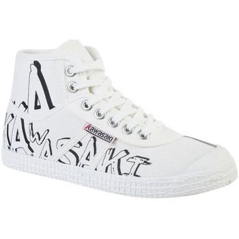 Παπούτσια Γυναίκα Sneakers Kawasaki Graffiti Canvas Boot Άσπρο