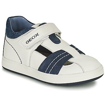 Παπούτσια Αγόρι Ψηλά Sneakers Geox B BIGLIA B. A - NAPPA+SCAM. Άσπρο / Marine