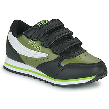 Παπούτσια Παιδί Χαμηλά Sneakers Fila ORBIT VELCRO LOW Black / Kaki