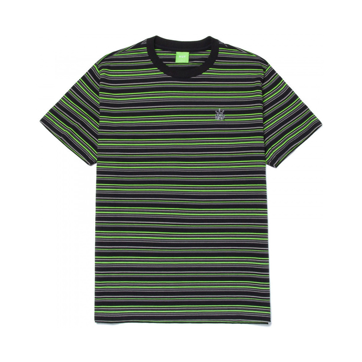 Υφασμάτινα Άνδρας T-shirts & Μπλούζες Huf T-shirt crown stripe ss knit top Black