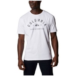 Υφασμάτινα Άνδρας T-shirts & Μπλούζες Columbia M GRAPHIC SS TEE BLANC Άσπρο