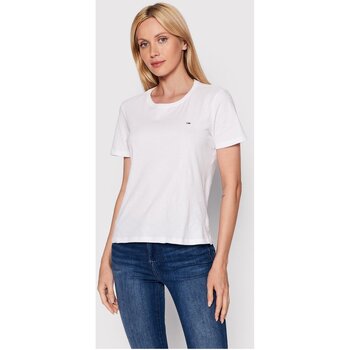 Υφασμάτινα Γυναίκα T-shirts & Μπλούζες Tommy Jeans DW0DW14616 Άσπρο