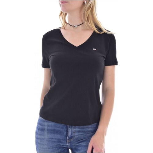 Υφασμάτινα Γυναίκα T-shirts & Μπλούζες Tommy Jeans DW0DW14617 Black