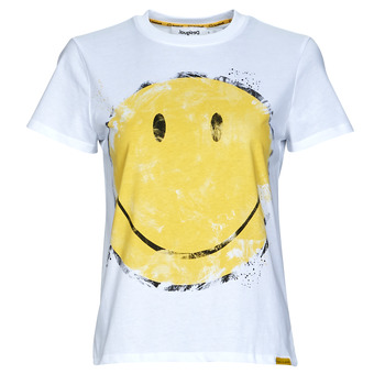 Υφασμάτινα Γυναίκα T-shirt με κοντά μανίκια Desigual RIA Άσπρο / Yellow