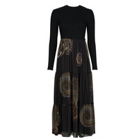Υφασμάτινα Γυναίκα Μακριά Φορέματα Desigual GLORIA Black / Multicolour