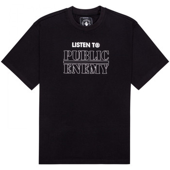 Υφασμάτινα Άνδρας T-shirts & Μπλούζες Element Pexe listen to Black