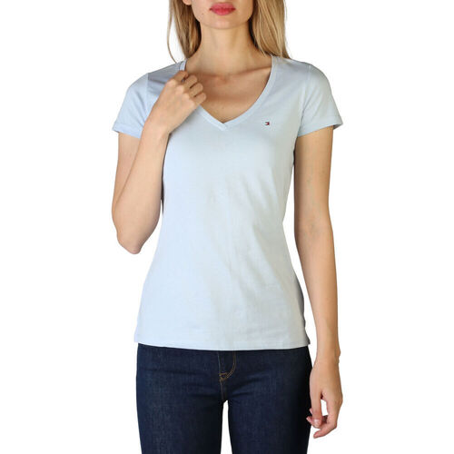 Υφασμάτινα Γυναίκα T-shirt με κοντά μανίκια Tommy Hilfiger - xw0xw01641 Μπλέ