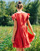 Υφασμάτινα Γυναίκα Κοντά Φορέματα Céleste DAHLIA Red