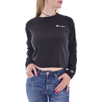 Υφασμάτινα Γυναίκα Μπλουζάκια με μακριά μανίκια Champion 112738 KK001 Black