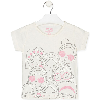 Υφασμάτινα Παιδί T-shirts & Μπλούζες Losan 216-1300AL Άσπρο