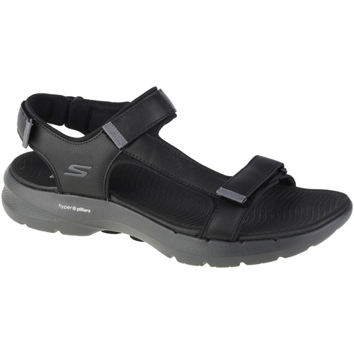 Παπούτσια Άνδρας Σπορ σανδάλια Skechers Go Walk 6 Sandal Black