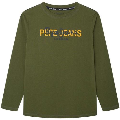 Υφασμάτινα Αγόρι T-shirt με κοντά μανίκια Pepe jeans  Green