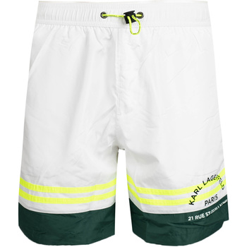 Υφασμάτινα Άνδρας Μαγιώ / shorts για την παραλία Karl Lagerfeld KL22MBS03 | Golf Άσπρο
