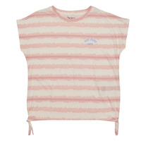 Υφασμάτινα Κορίτσι T-shirt με κοντά μανίκια Pepe jeans PETRONILLE Άσπρο / Ροζ