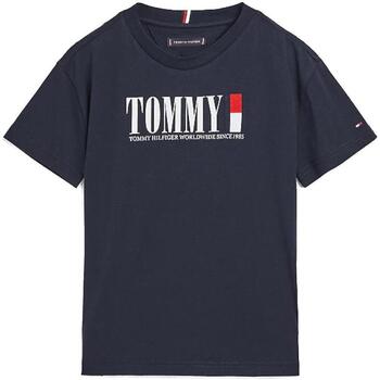 Υφασμάτινα Αγόρι T-shirt με κοντά μανίκια Tommy Hilfiger  Μπλέ
