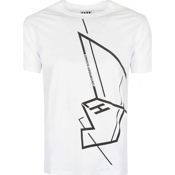 Υφασμάτινα Άνδρας T-shirt με κοντά μανίκια Les Hommes LKT219-700P | Round Neck T-Shirt Άσπρο