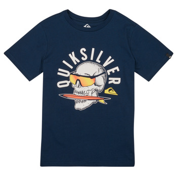Υφασμάτινα Αγόρι T-shirt με κοντά μανίκια Quiksilver QS ROCKIN SKULL SS YTH Marine / Άσπρο / Orange