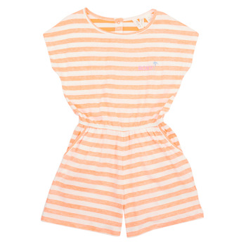 Υφασμάτινα Κορίτσι Ολόσωμες φόρμες / σαλοπέτες Roxy TURN UP THE SUN Άσπρο / Orange