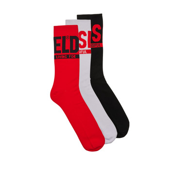 Εσώρουχα Άνδρας High socks Diesel SKM RAY X3 Black / Άσπρο / Red