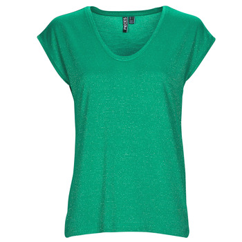 Υφασμάτινα Γυναίκα T-shirt με κοντά μανίκια Pieces PCBILLO TEE LUREX STRIPES Green