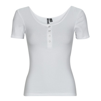 Υφασμάτινα Γυναίκα T-shirt με κοντά μανίκια Pieces PCKITTE SS TOP Άσπρο