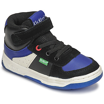 Παπούτσια Αγόρι Ψηλά Sneakers Kickers KICKALIEN Black / Μπλέ / Άσπρο