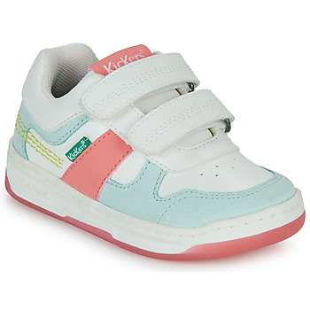 Παπούτσια Κορίτσι Χαμηλά Sneakers Kickers KALIDO Άσπρο / Μπλέ / Ροζ