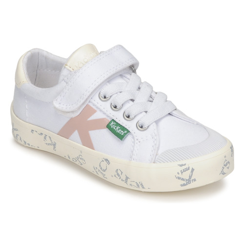 Παπούτσια Κορίτσι Χαμηλά Sneakers Kickers GODY Άσπρο / Ροζ