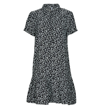 Υφασμάτινα Γυναίκα Κοντά Φορέματα JDY JDYLION S/S PLACKET DRESS Black / Άσπρο