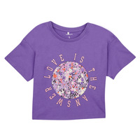 Υφασμάτινα Κορίτσι T-shirt με κοντά μανίκια Name it NKFBOLETTE SS LOOSE SHORT TOP Violet