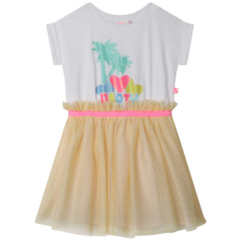 Υφασμάτινα Κορίτσι Κοντά Φορέματα Billieblush U12811-10P Άσπρο / Yellow
