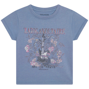 Υφασμάτινα Κορίτσι T-shirt με κοντά μανίκια Zadig & Voltaire X15383-844-J Μπλέ