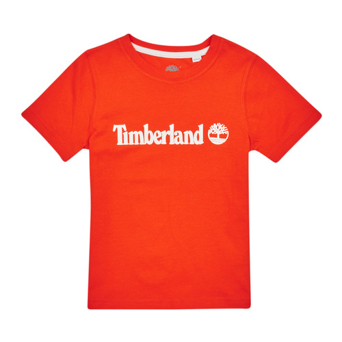 Υφασμάτινα Αγόρι T-shirt με κοντά μανίκια Timberland T25T77 Red