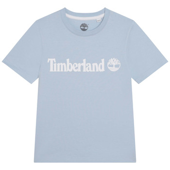 Υφασμάτινα Αγόρι T-shirt με κοντά μανίκια Timberland T25T77 Μπλέ /  clair