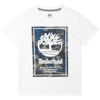 Υφασμάτινα Αγόρι T-shirt με κοντά μανίκια Timberland T25T79-10P Άσπρο