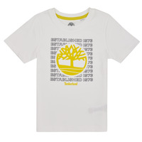 Υφασμάτινα Αγόρι T-shirt με κοντά μανίκια Timberland T25T97 Άσπρο