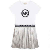 Υφασμάτινα Κορίτσι Κοντά Φορέματα MICHAEL Michael Kors  Άσπρο / Argenté