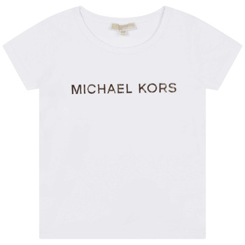 Υφασμάτινα Κορίτσι T-shirt με κοντά μανίκια MICHAEL Michael Kors R15164-10P-C Άσπρο