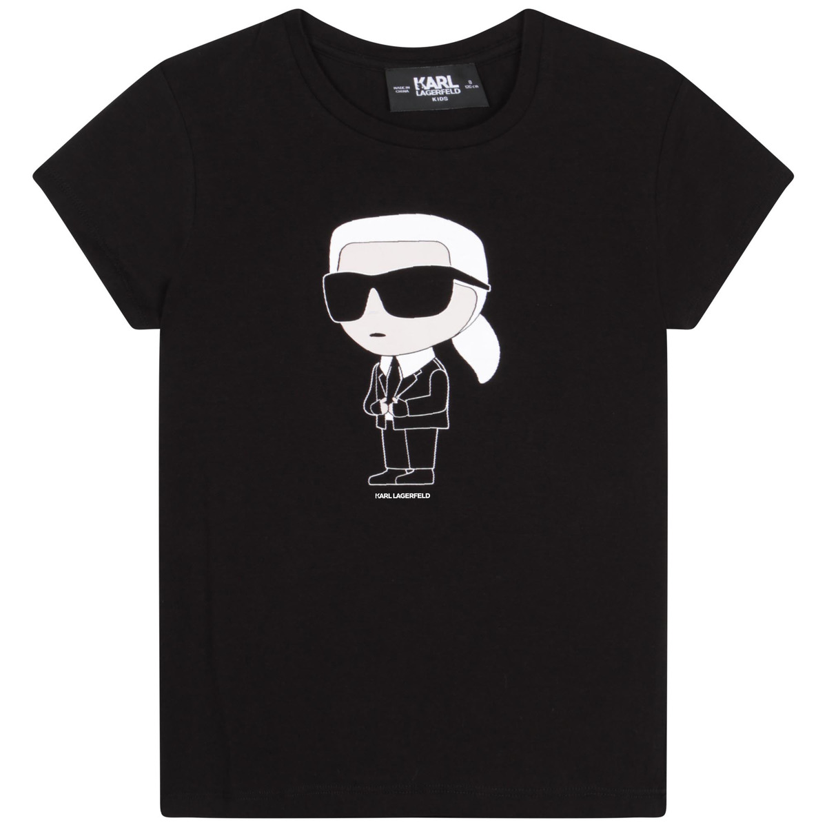 Υφασμάτινα Κορίτσι T-shirt με κοντά μανίκια Karl Lagerfeld Z15418-09B-C Black