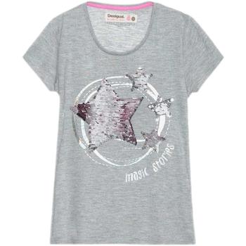 Υφασμάτινα Κορίτσι T-shirt με κοντά μανίκια Desigual  Grey