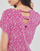 Υφασμάτινα Γυναίκα Κοντά Φορέματα Only ONLNOVA LIFE CONNIE BALI DRESS Άσπρο / Ροζ