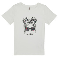 Υφασμάτινα Κορίτσι T-shirt με κοντά μανίκια Only KOGKITA-REG-S/S-AMOUR-TOP-JRS Beige