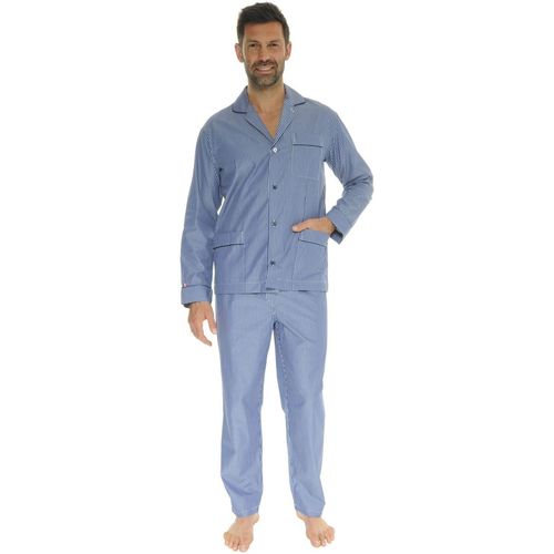 Υφασμάτινα Άνδρας Πιτζάμα/Νυχτικό Le Pyjama Français VILLEREST Μπλέ