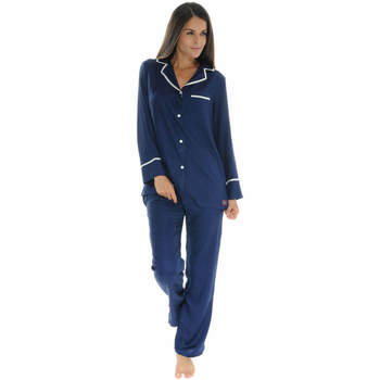 Υφασμάτινα Γυναίκα Πιτζάμα/Νυχτικό Le Pyjama Français ROANNAISE Μπλέ