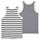 Υφασμάτινα Αγόρι Αμάνικα / T-shirts χωρίς μανίκια Petit Bateau A01DS00 X2 Άσπρο / Μπλέ